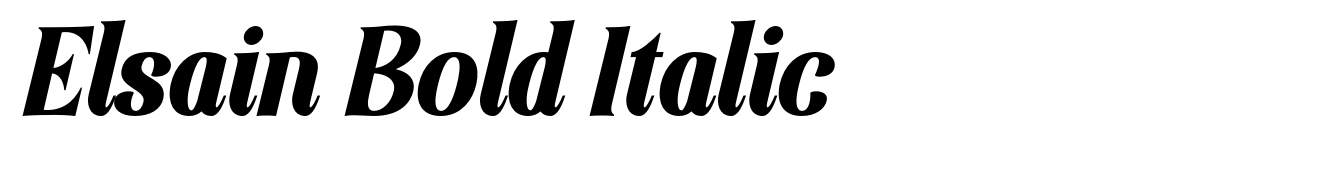 Elsain Bold Italic